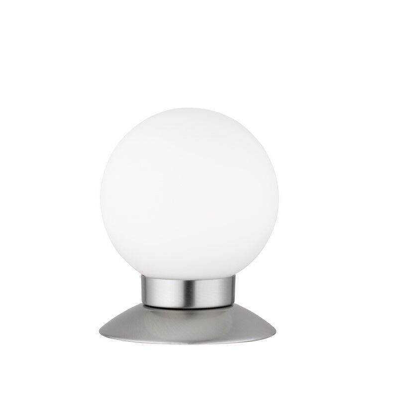 Candeeiro de mesa moderno níquel, Nolan, 3W, LED 3000K, com interruptor Candeeiro de mesa moderno níquel, Nolan, 3W, LED 3000K, com interruptor