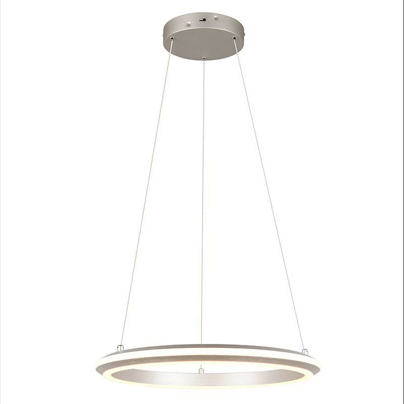 Candeeiro suspenso moderno níquel, Jiry, 34W, LED white switch, regulável em 3 níveis Candeeiro suspenso moderno níquel, Jiry, 34W, LED white switch, regulável em 3 níveis