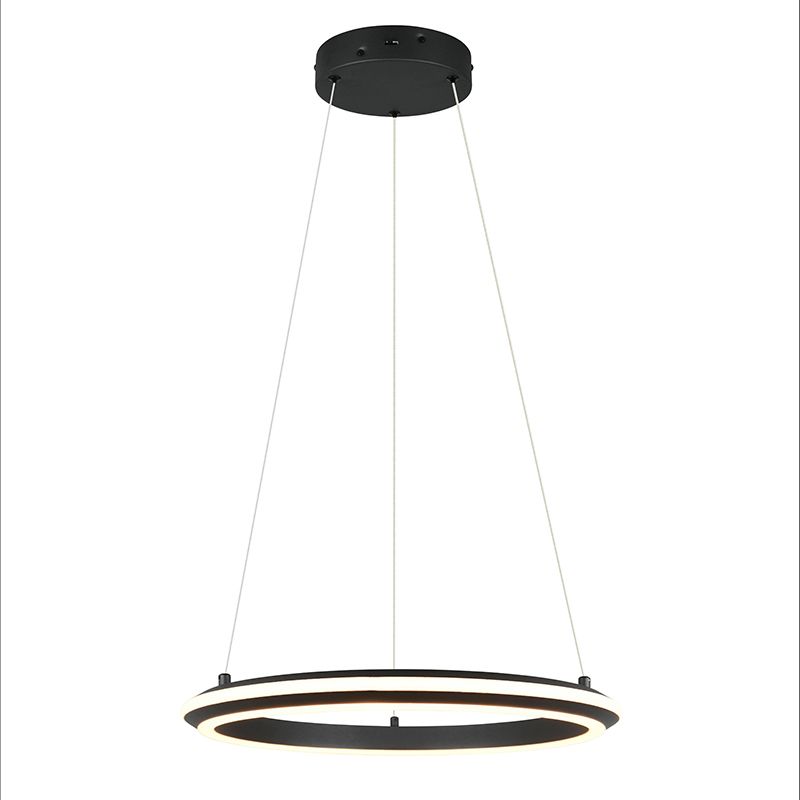 Candeeiro suspenso moderno preto, Jiry, 34W, LED white switch, regulável em 3 níveis