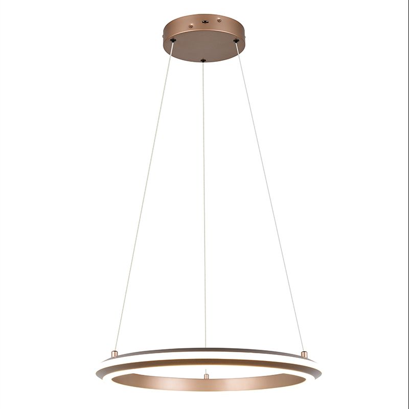 Candeeiro suspenso moderno castanho, Jiry, 34W, LED white switch, regulável em 3 níveis