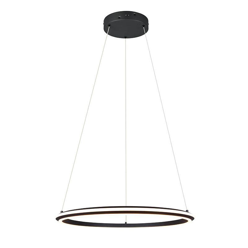Candeeiro suspenso moderno preto, Jiry, 48W, LED white switch, regulável em 3 níveis