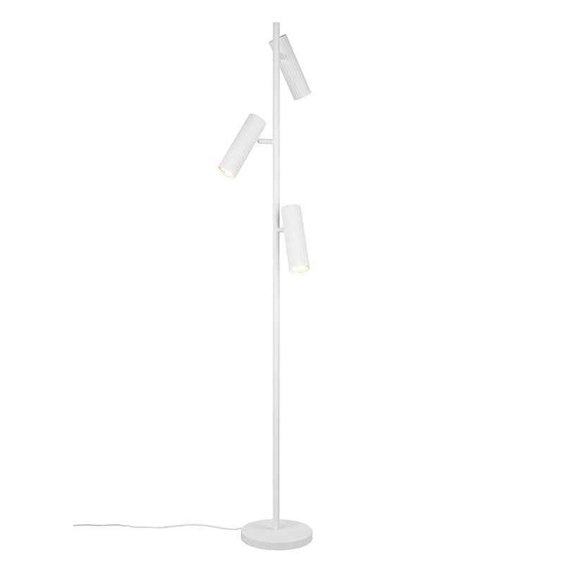 Candeeiro de pé moderno branco, Sieb, com interruptor