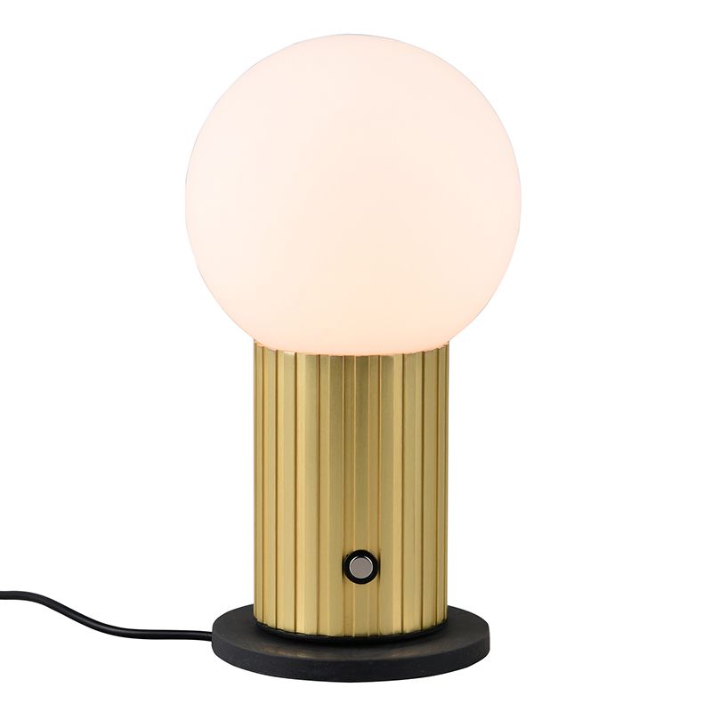 Candeeiro de mesa recarregável moderno latão, Tugce, 2W, LED white switch, com interruptor