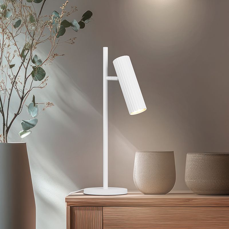 Candeeiro de mesa moderno branco, Sieb, com interruptor
