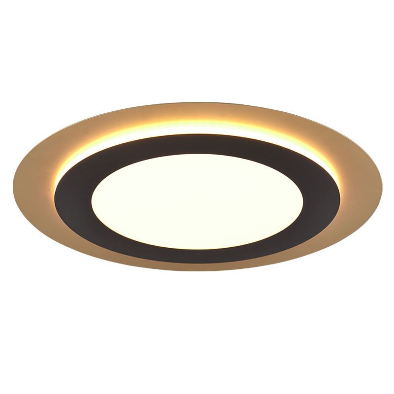 Plafon moderno preto, Frans, 42W, LED ajustável de branco quente a branco frio, com comando à distância