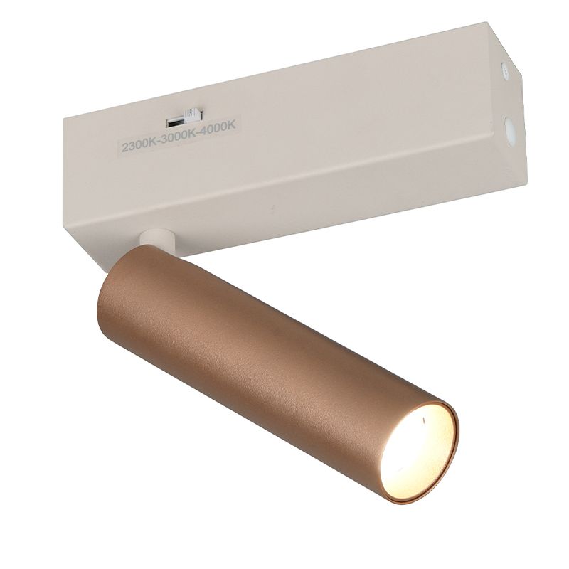 Foco de parede moderno castanho, Smail, 5,5W, LED white switch, regulável em 3 níveis