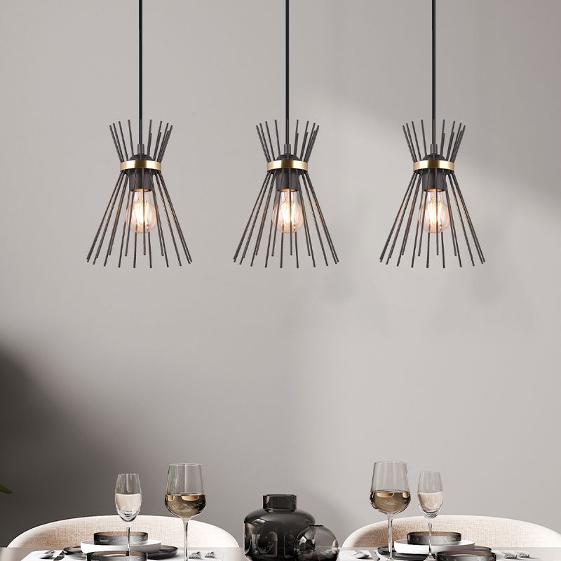 Candeeiro suspenso industrial preto, Fransiscus