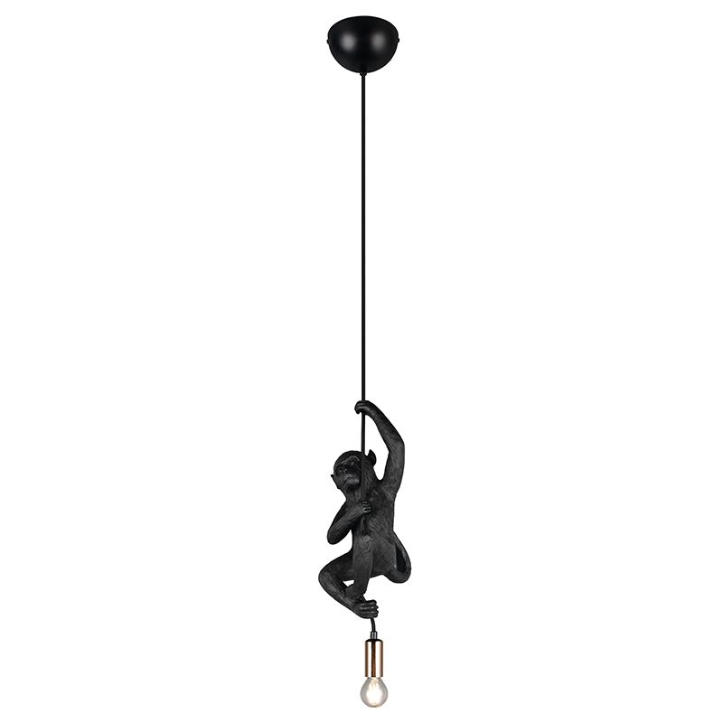 Candeeiro suspenso de plástico preto, Macaca