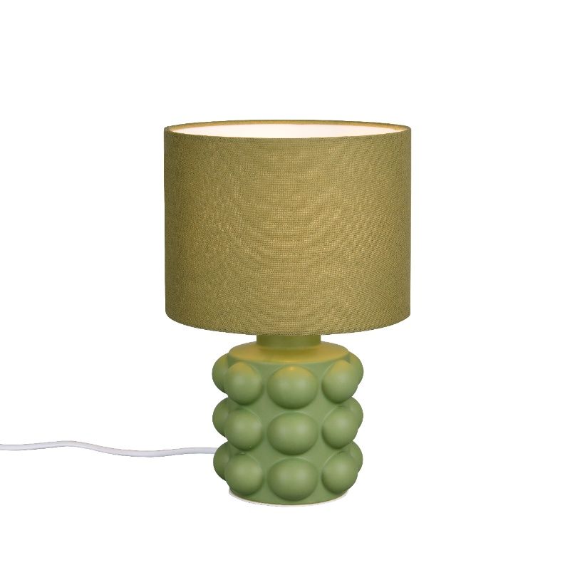 Candeeiro de mesa de cerâmica verde, Cihad, com interruptor