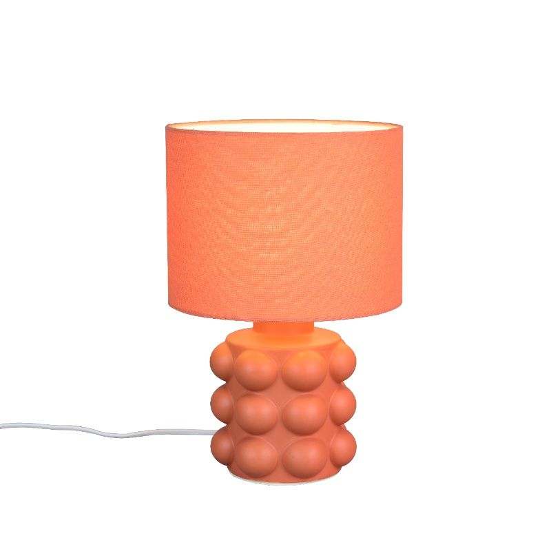 Candeeiro de mesa de cerâmica laranja, Cihad, com interruptor