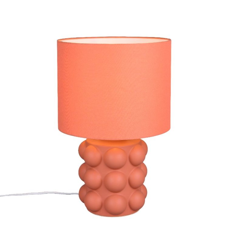Candeeiro de mesa de cerâmica laranja, Cihad, com interruptor