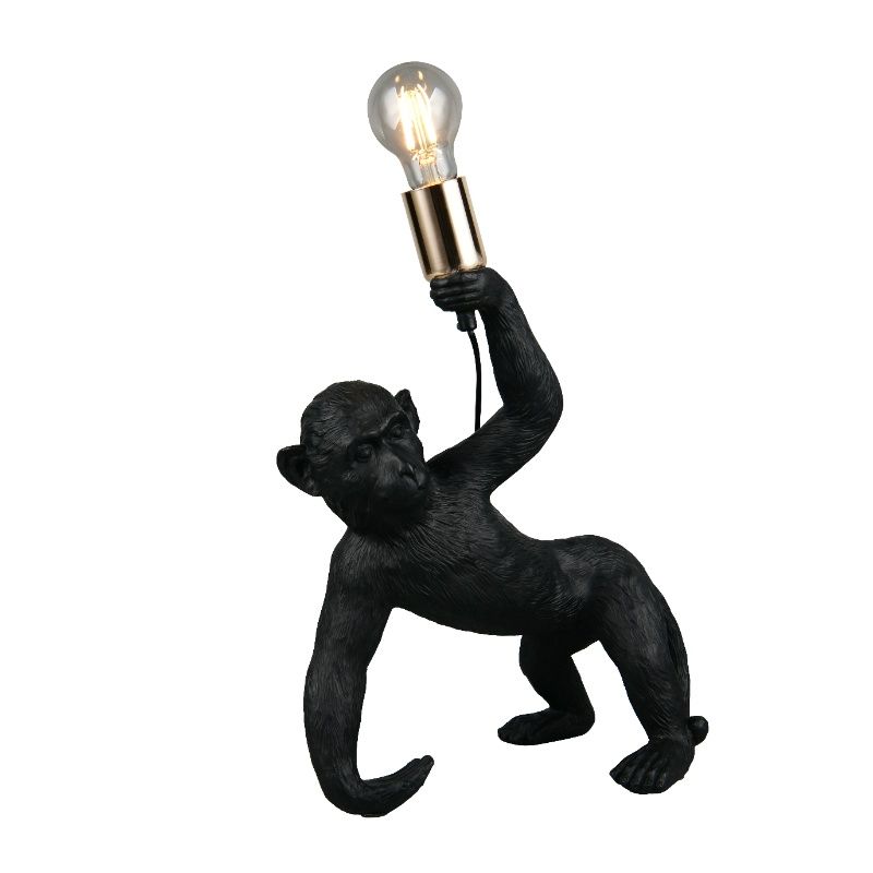 Candeeiro de mesa de plástico preto, Macaca