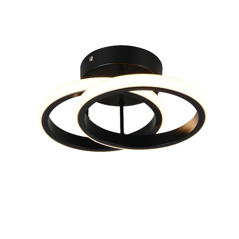 Candeeiro de teto design preto, Yasser, 7W, LED 3000K