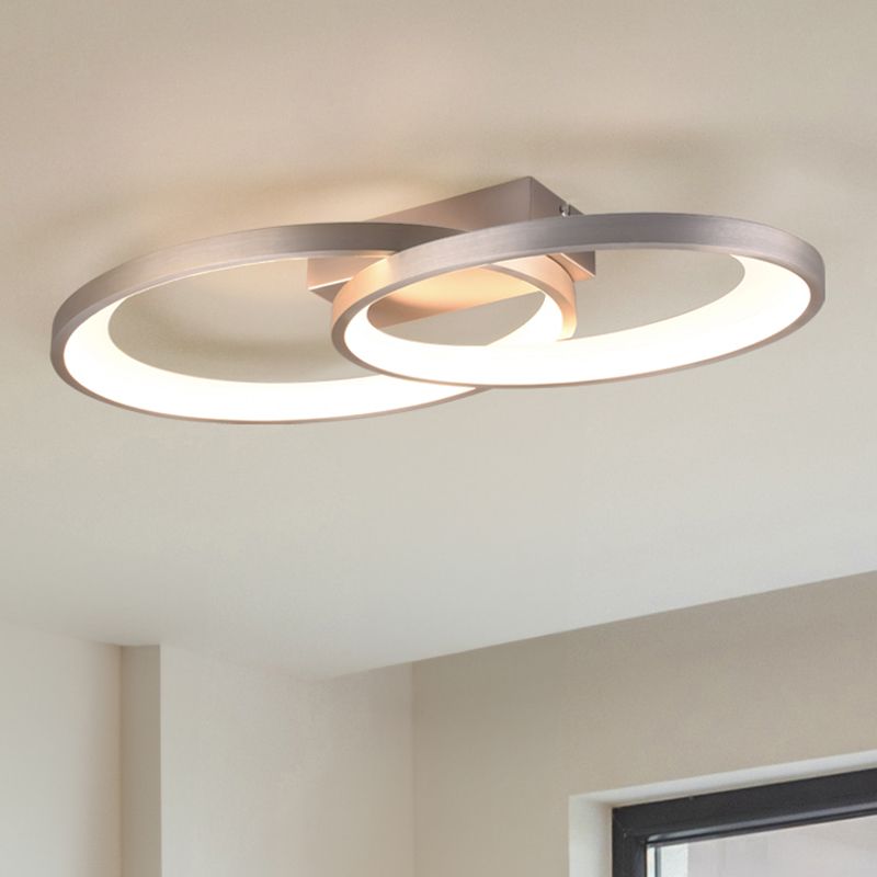 Plafon moderno níquel, Ersan, 25W, LED 3000K Plafon moderno níquel, Ersan, 25W, LED 3000K