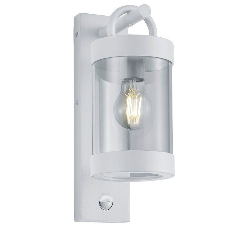 Candeeiro de parede exterior com sensor de movimento moderno branco, Sambesi, IP44