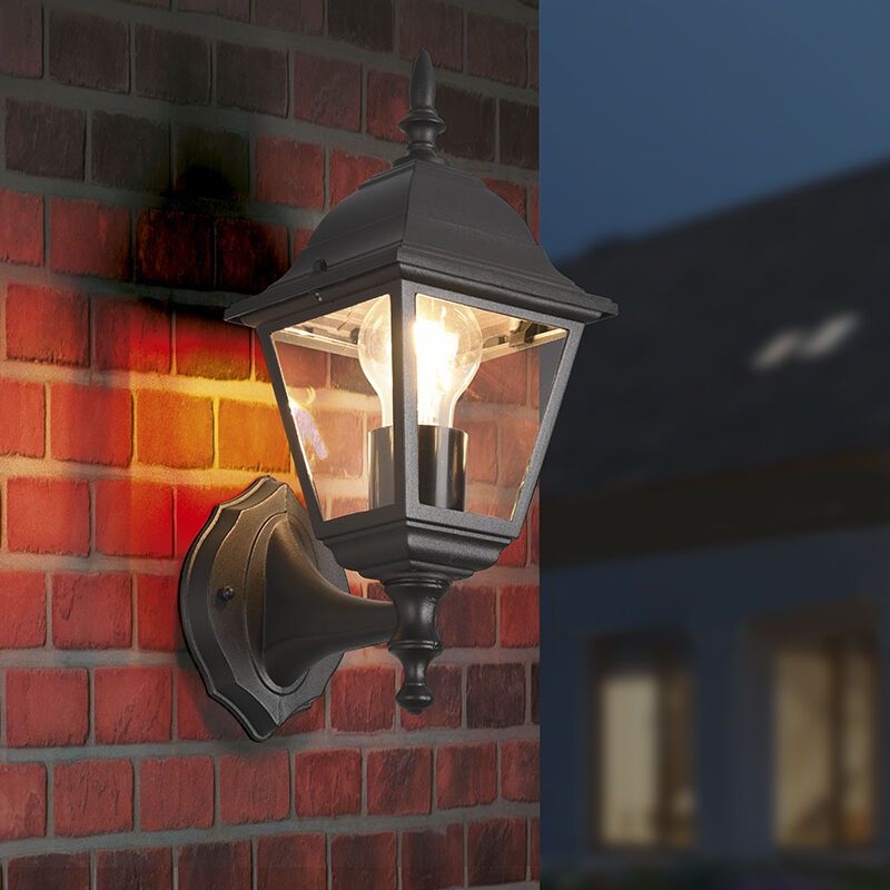 Candeeiro para exterior clássico preto, Lavina, IP44 Candeeiro para exterior clássico preto, Lavina, IP44