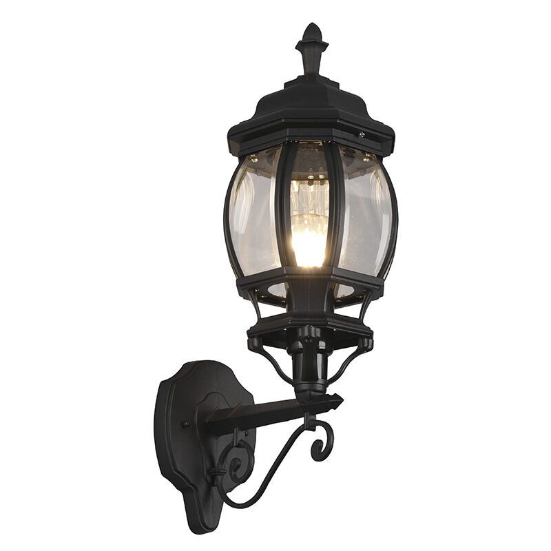 Candeeiro para exterior clássico preto, Evander, IP23