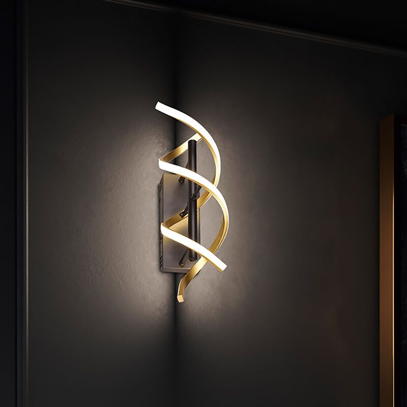 Aplique de parede design latão, Sylvian, 22W, LED white switch, regulável em 3 níveis Aplique de parede design latão, Sylvian, 22W, LED white switch, regulável em 3 níveis