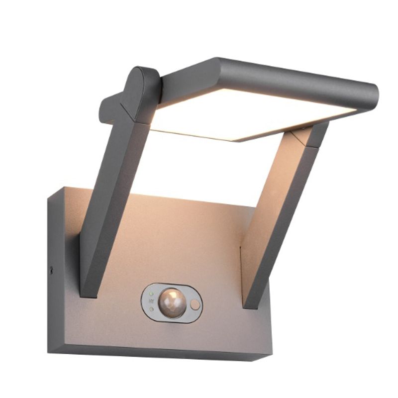 Candeeiro de parede exterior solar moderno antracite, Maku, 5W, LED white switch, IP65