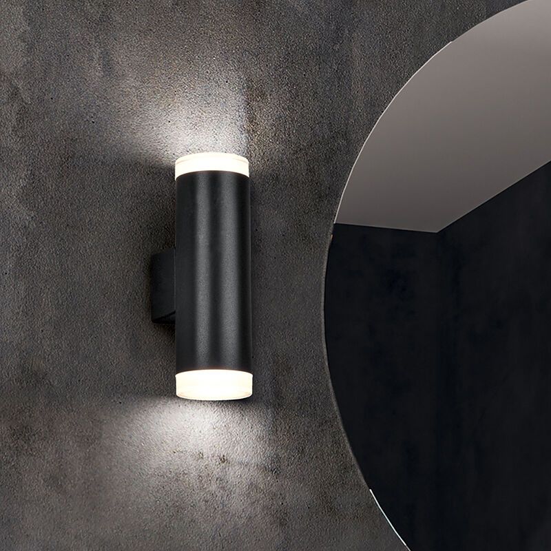 Candeeiro de parede para casa de banho moderno preto, Spjald, 4W, LED 3000K, IP44