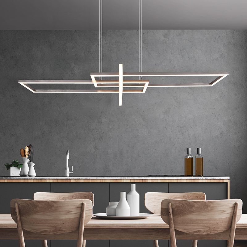Candeeiro suspenso moderno níquel, Hatun, 34W, LED 3000K Candeeiro suspenso moderno níquel, Hatun, 34W, LED 3000K