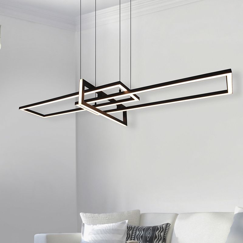 Candeeiro suspenso moderno preto, Hatun, 34W, LED 3000K Candeeiro suspenso moderno preto, Hatun, 34W, LED 3000K