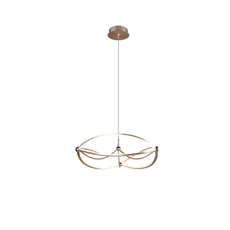 Candeeiro suspenso moderno latão, Remy, 42W, LED 3000K