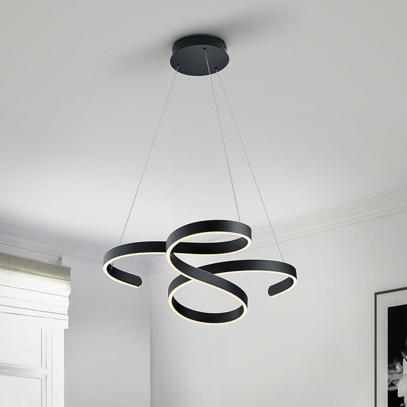 Candeeiro suspenso moderno antracite, Davu, 52W, LED 3000K