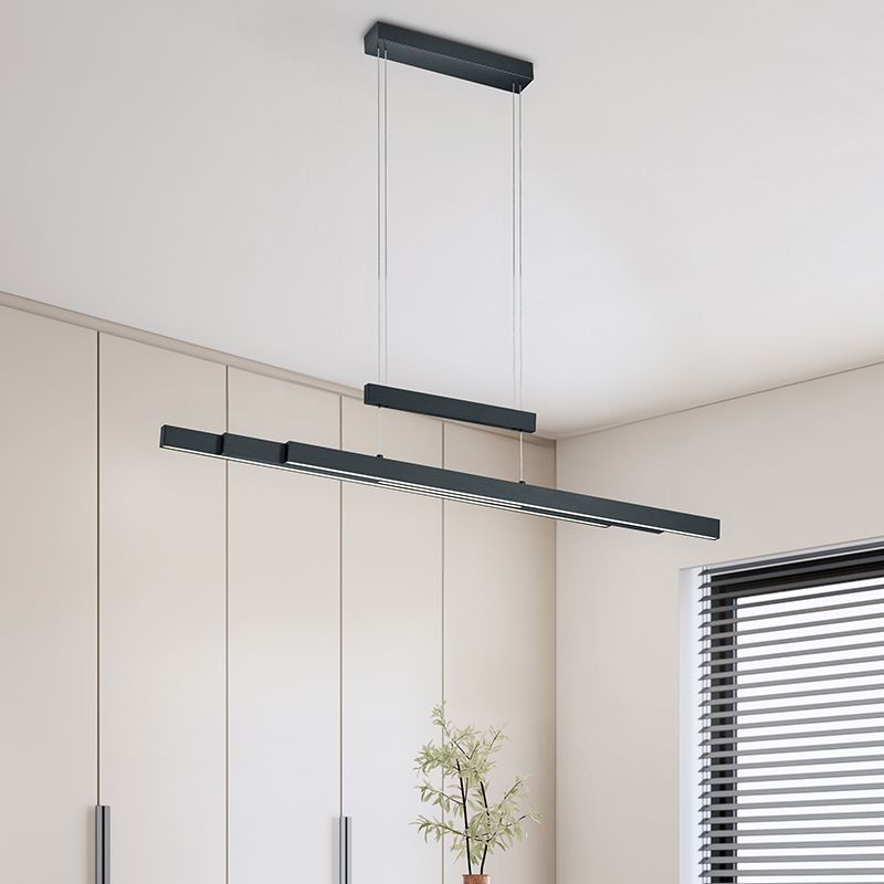 Candeeiro suspenso moderno preto, Jessey, 42W, LED ajustável de branco quente a branco frio, com dimmer tátil