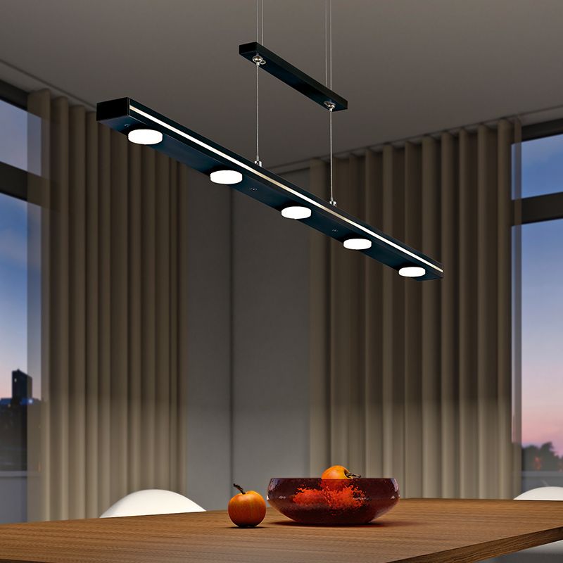 Candeeiro suspenso moderno preto, Awa, 3,5W, LED ajustável de branco quente a branco frio