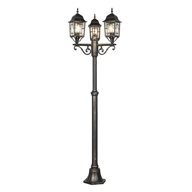 Poste de luz clássico cor de ferrugem, Viyan, IP23