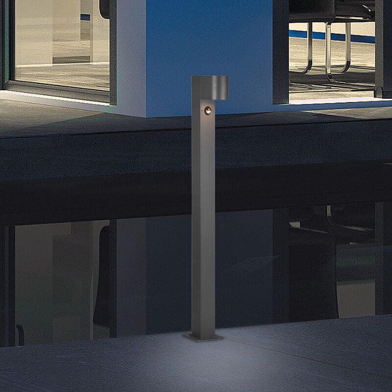 Candeeiro de pé exterior com sensor de movimento moderno antracite, Laurien, IP44