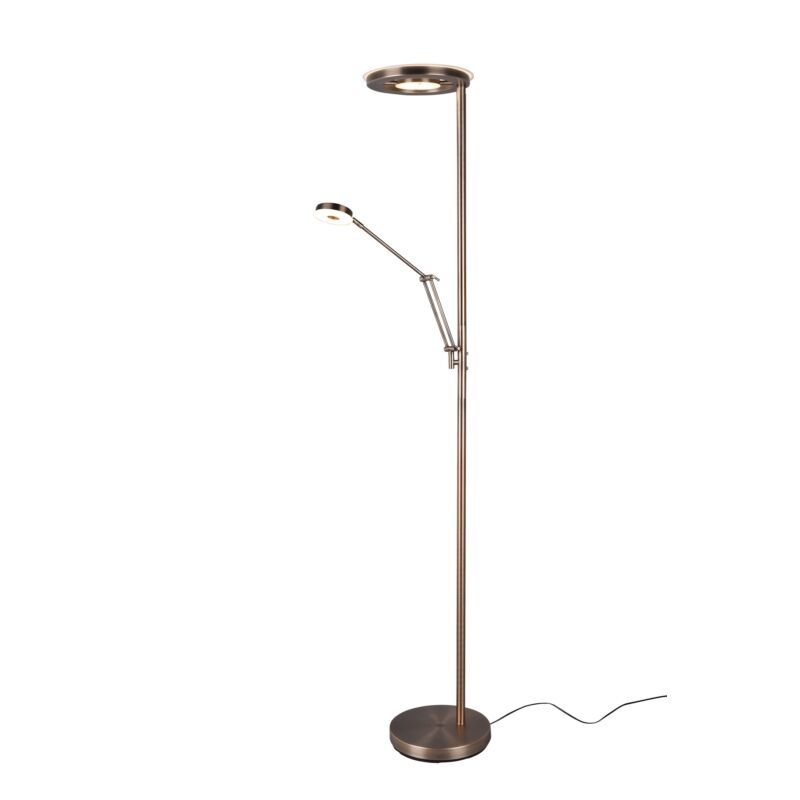 Candeeiro de leitura de pé moderno bronze, Yazid, 32W, LED com tonalidade de luz ajustável Candeeiro de leitura de pé moderno bronze, Yazid, 32W, LED com tonalidade de luz ajustável