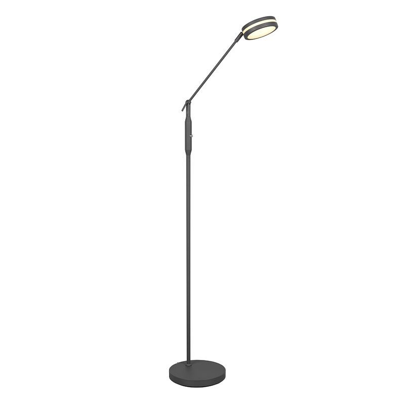 Candeeiro de leitura de pé moderno antracite, Marjon, 6W, LED com tonalidade de luz ajustável, com dimmer tátil