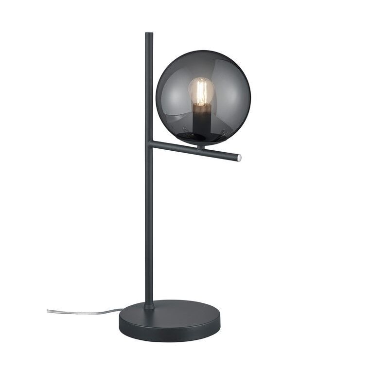 Candeeiro de mesa moderno antracite, Silkis, com interruptor