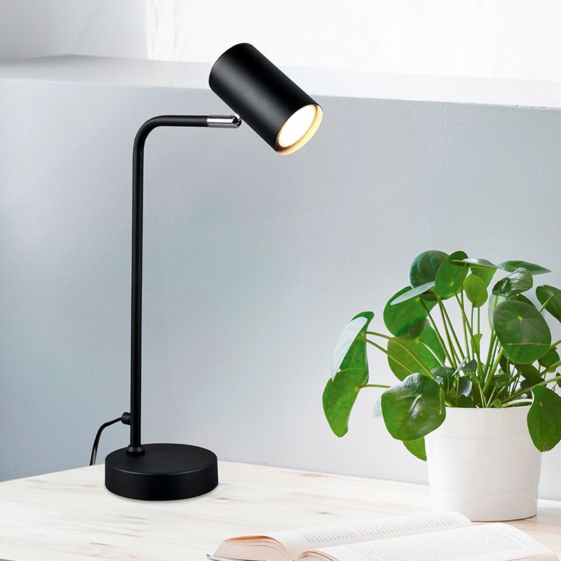 Candeeiro de mesa moderno preto, Kaso, com interruptor