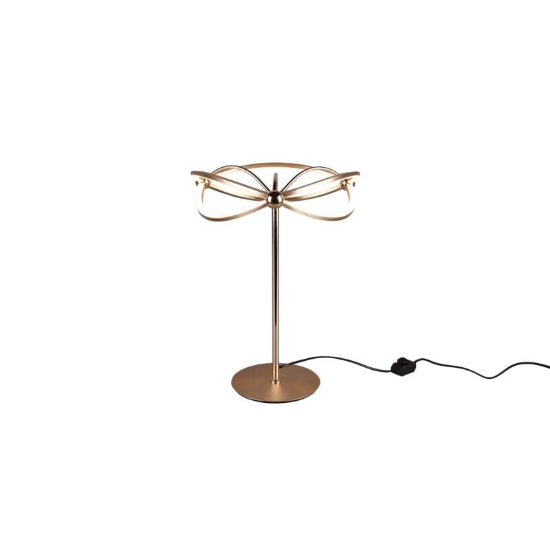 Candeeiro de mesa moderno latão, Remy, 20W, LED 3000K, com interruptor