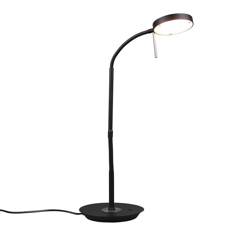 Candeeiro de mesa moderno preto, Bilge, 12W, LED com tonalidade de luz ajustável, com interruptor Candeeiro de mesa moderno preto, Bilge, 12W, LED com tonalidade de luz ajustável, com interruptor