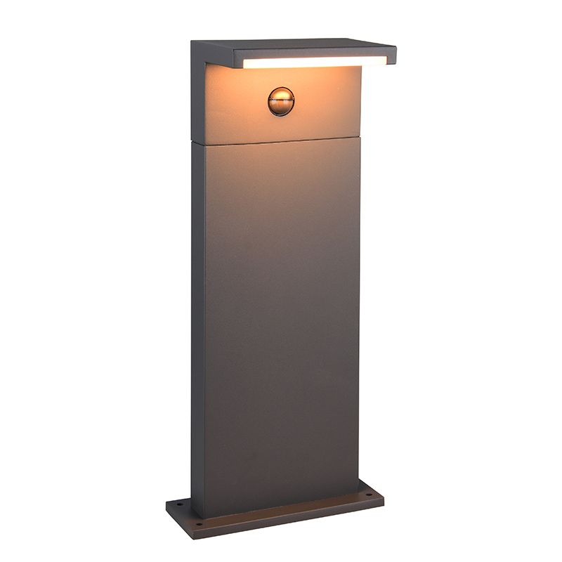 Candeeiro de pé exterior com sensor de movimento moderno antracite, Patrique, IP54