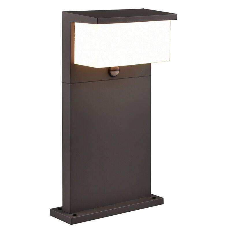 Candeeiro de pé exterior com sensor de movimento moderno antracite, Slimane, 13W, LED 3000K, IP54