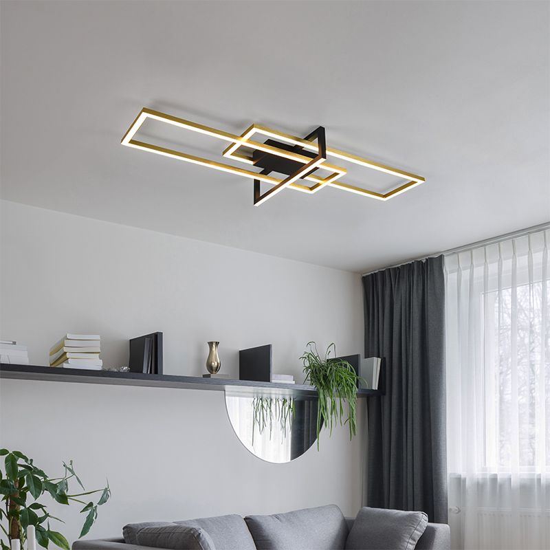 Plafon moderno latão, Hatun, 34W, LED 3000K
