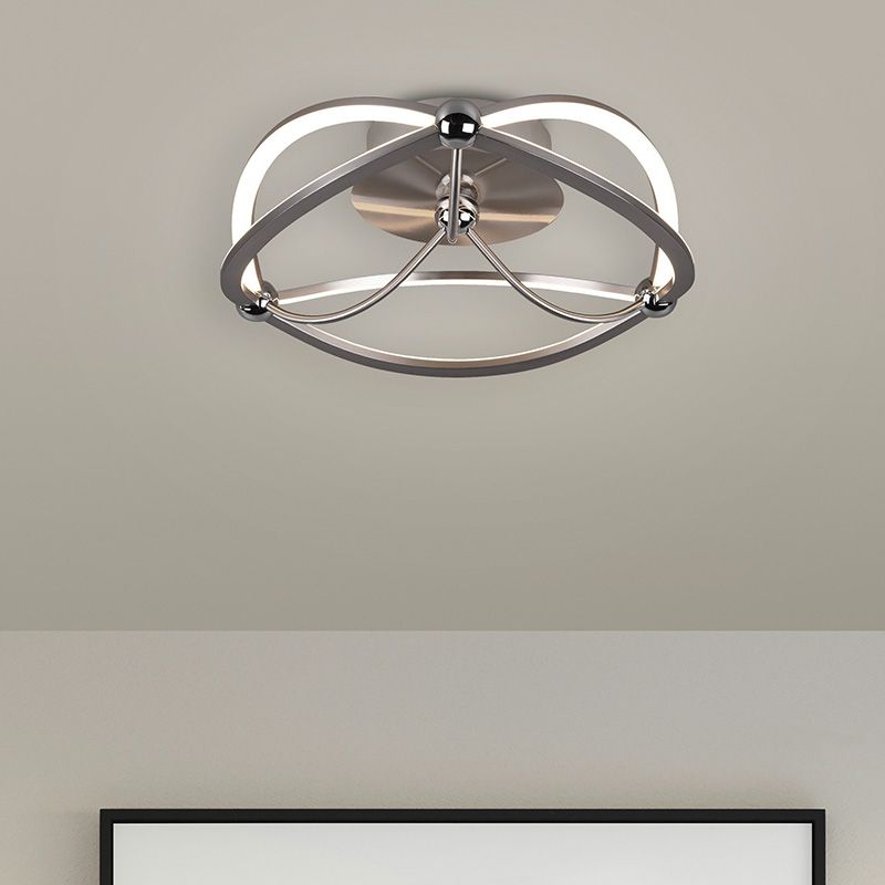 Plafon moderno níquel, Remy, 20W, LED 3000K Plafon moderno níquel, Remy, 20W, LED 3000K