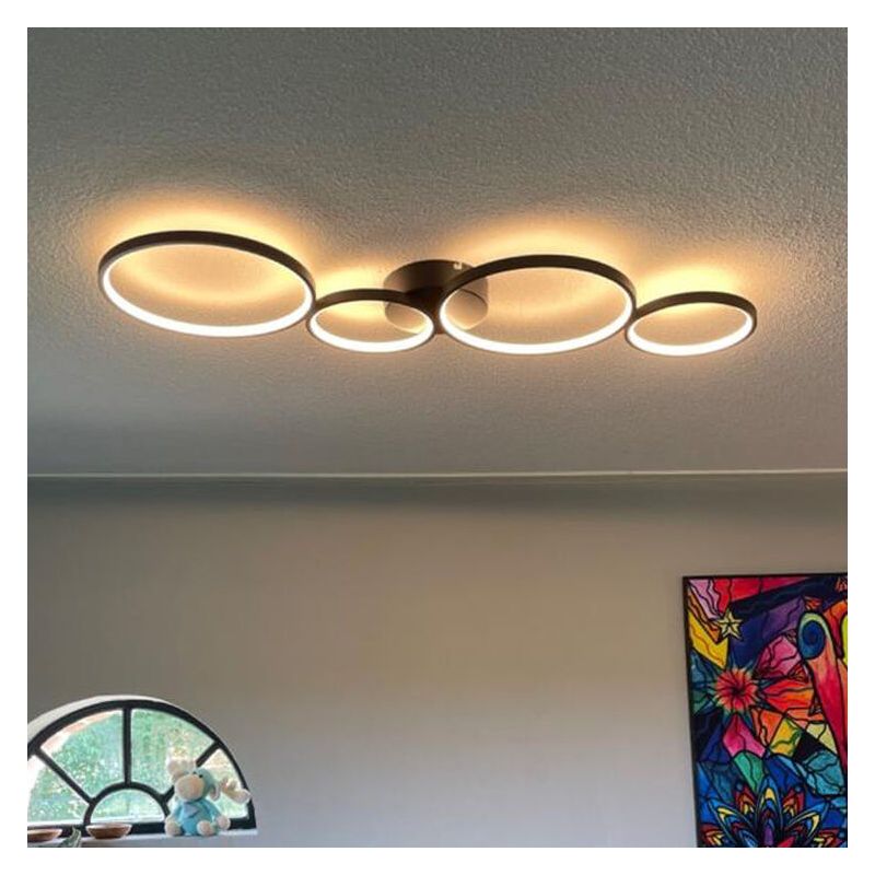 Plafon moderno preto, Robon, 37W, LED 3000K Plafon moderno preto, Robon, 37W, LED 3000K