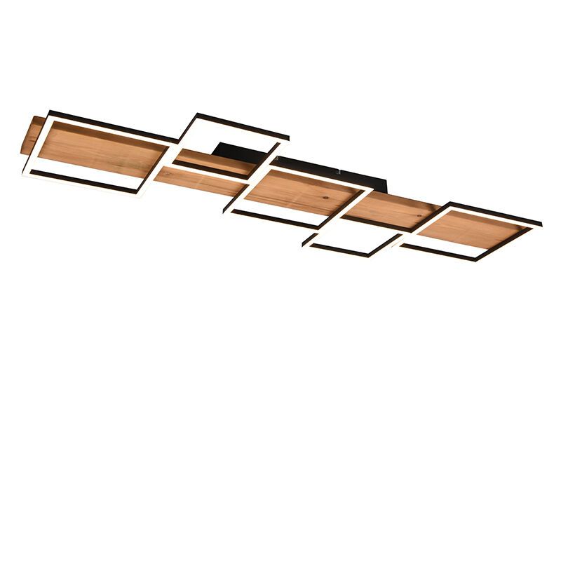Plafon moderno castanho, Justian, 42W, LED 3000K, regulável em 3 níveis Plafon moderno castanho, Justian, 42W, LED 3000K, regulável em 3 níveis