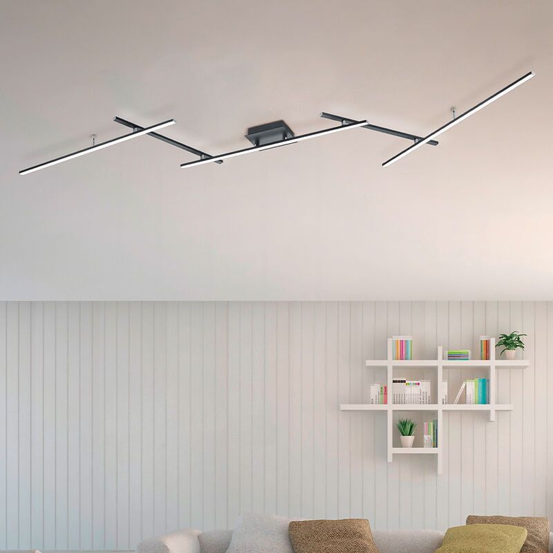 Plafon moderno preto, Nadja, 22W, LED RGBW, com comando à distância Plafon moderno preto, Nadja, 22W, LED RGBW, com comando à distância