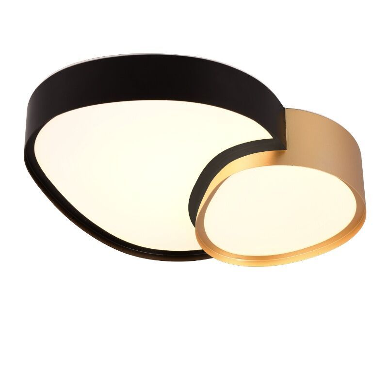 Candeeiro de teto de metal dourado, Merwin, 21W, LED ajustável de branco quente a branco frio, com comando à distância