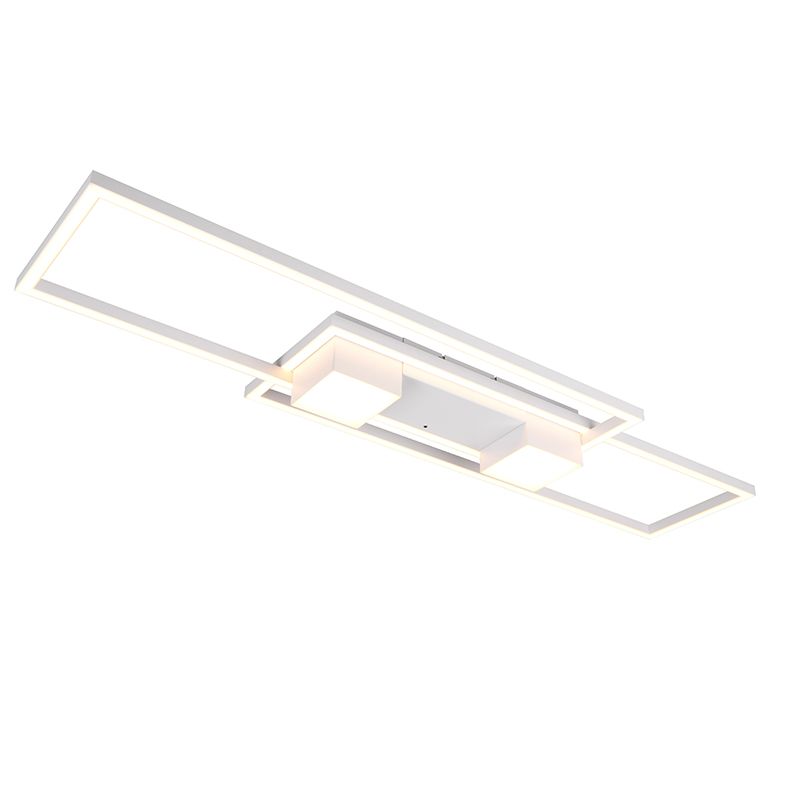 Plafon design branco, Sohaib, 37W, LED ajustável de branco quente a branco frio, regulável em 3 níveis