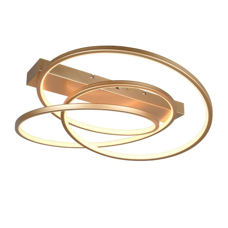 Plafon design dourado, Teodore, 34W, LED white switch, regulável em 3 níveis