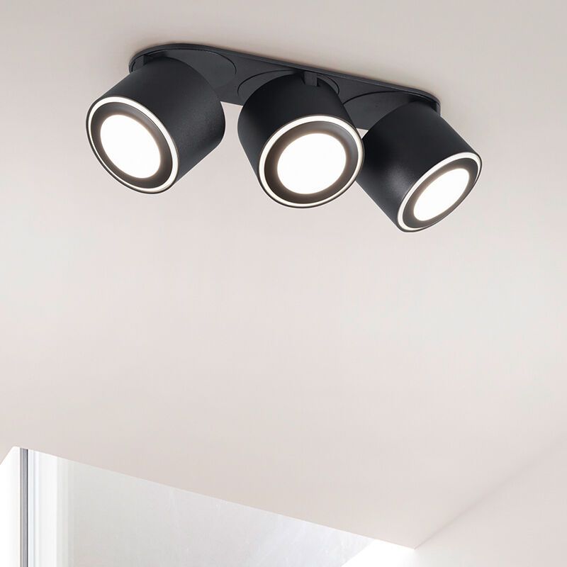 Plafon moderno preto, Jorno, 3,5W, LED 3000K Plafon moderno preto, Jorno, 3,5W, LED 3000K