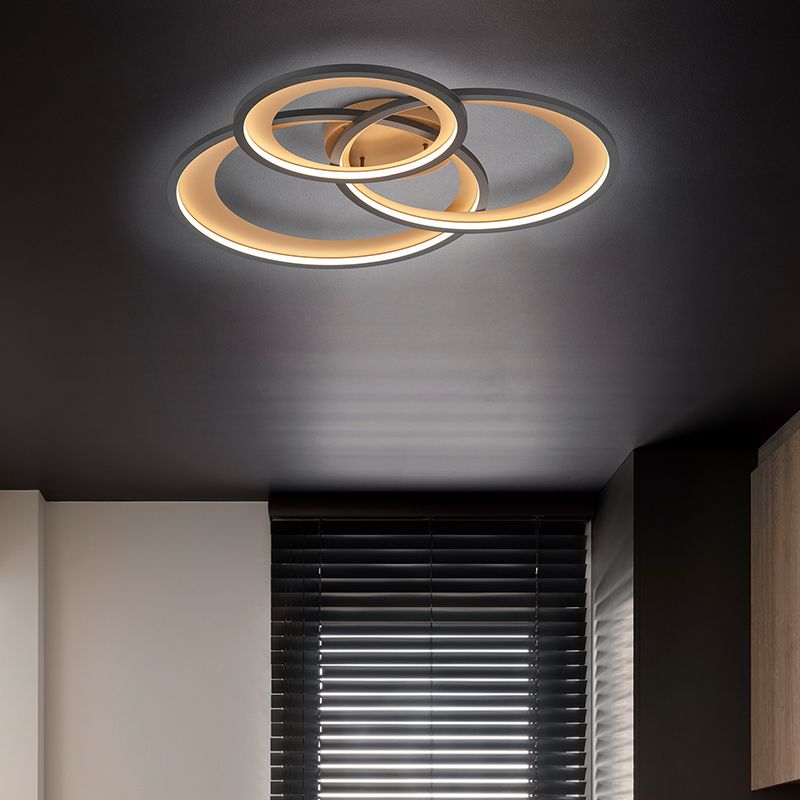 Plafon moderno preto, Kendi, 36W, LED 3000K